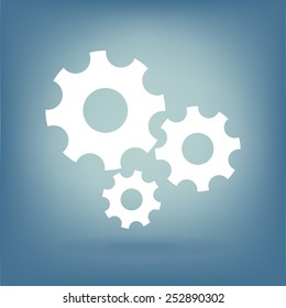 Settings icon - the gear wheels. 