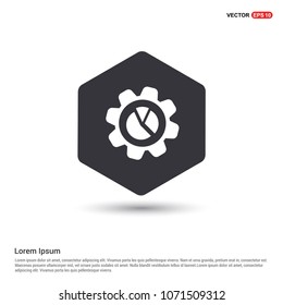 Settings Icon Hexa White Background icon template