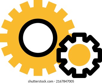 Einstellungen Symbol, Illustration, Vektorgrafik auf weißem Hintergrund.