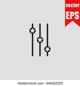 Settings icon infographic isolated on grey background.Vector illustration.