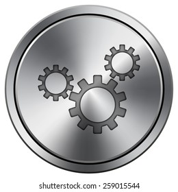 Settings icon. Internet button on white background. EPS10 Vector. 