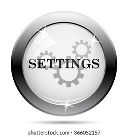 Settings icon. Internet button on white background. EPS10 vector.