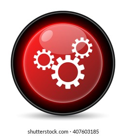 Settings icon. Internet button on white background. EPS10 vector
