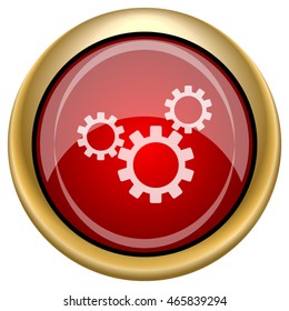 Settings icon. Internet button on white background. EPS10 vector.
