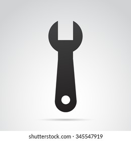 Settings icon isolated on white background. Vector art.