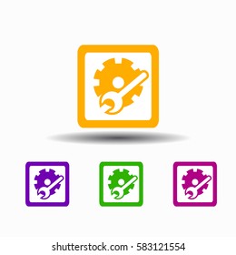 Settings icon. isolated on white background . Trendy flat style for graphic design, logos, website, social media, mobile application