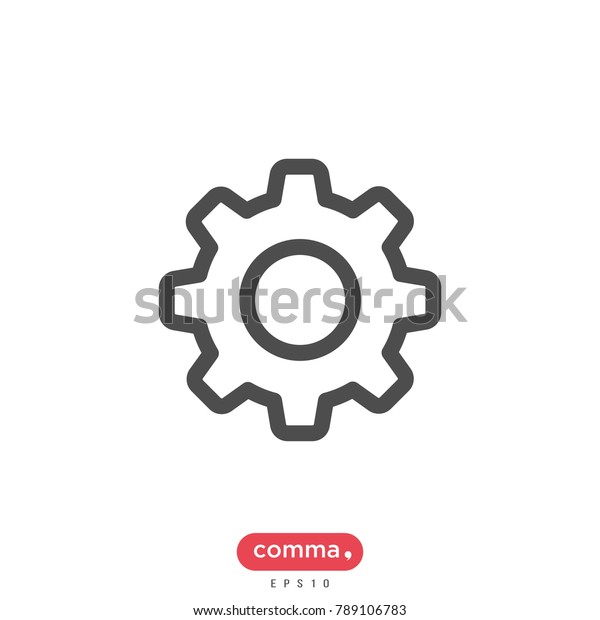 Settings icon isolated on white background.\
Settings icon modern symbol for graphic and web design. Settings\
icon simple sign for logo, web, app, UI. Settings icon flat vector\
illustration, EPS10.