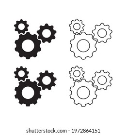 
settings icon isolated vector illustration