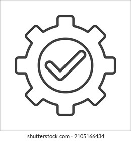 settings icon isolated vector illustration. EPS 10 Vector