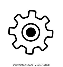 Settings icon line art vector Illustration Containing configuration, maintenance, service, tools, wrench, gear. For website marketing design, logo, app, template, ui, operation, gear, control panel,  