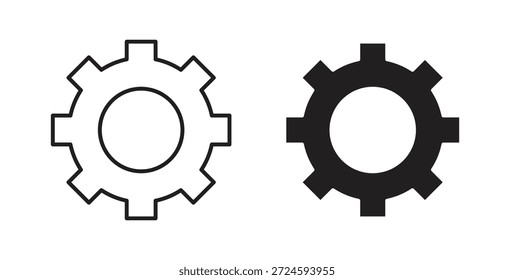 Settings icon with line and silhouette versions.