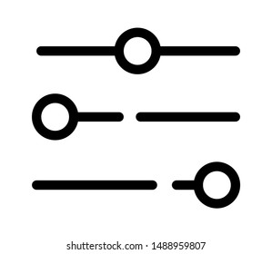 settings icon, line style, editable vector