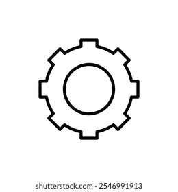 Logotipo lineal del icono de Configuraciones aislado