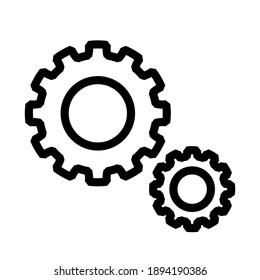 settings icon logo or illustration with outline stroke style vector design. perfect use for web, mobile app, pattern, design etc.