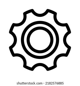 icono de configuración o logotipo símbolo de signo aislado ilustración vectorial - iconos vectoriales de estilo negro de alta calidad

