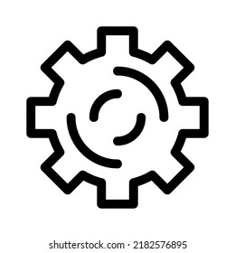 icono de configuración o logotipo símbolo de signo aislado ilustración vectorial - iconos vectoriales de estilo negro de alta calidad
