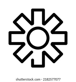 icono de configuración o logotipo símbolo de signo aislado ilustración vectorial - iconos vectoriales de estilo negro de alta calidad
