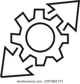 icono de configuración o logotipo símbolo de signo aislado ilustración vectorial - iconos vectoriales de estilo negro de alta calidad