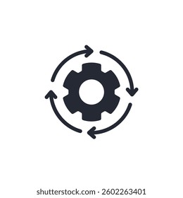 Settings icon logo vector illustration. Gear symbol template for graphic and web design collection