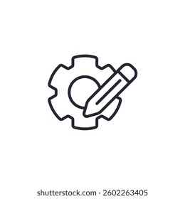 Settings icon logo vector illustration. Gear symbol template for graphic and web design collection