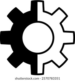 Settings Icon Mixed Vector Illustration