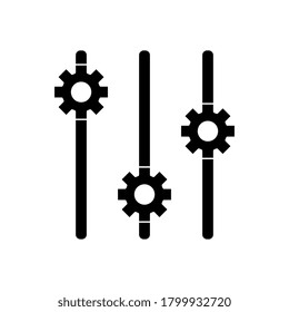 Settings icon, multimedia icon with settings sign. Settings icon and customize, setup, manage, process symbol.