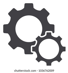 Settings icon on white background. Vector illustration.