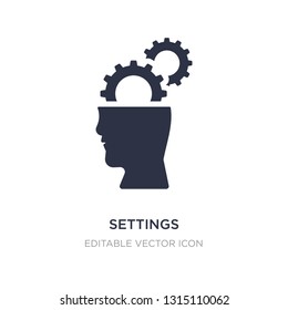 settings icon on white background. Simple element illustration from Other concept. settings icon symbol design.