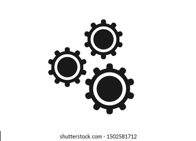 Settings icon on white background. Vector illustration.