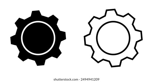 Settings icon on white background