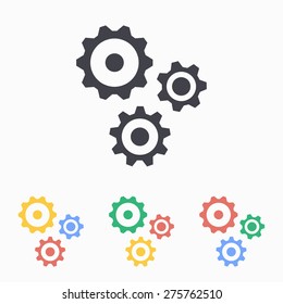 Settings  icon on a white background. Vector illustration, flat design.