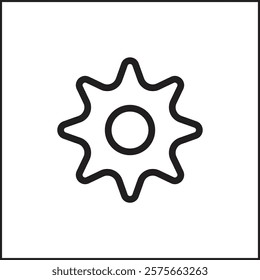 settings icon on white background.Minimal icon and symbol series vector illustration