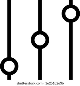 
settings icon on white, line style, editable vector