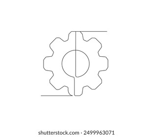 Settings icon one line art 