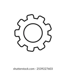 Settings icon outline collection or set in black and white