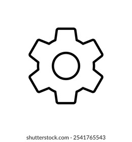 Conjunto de contorno de icono de Configuraciones en color blanco y negro