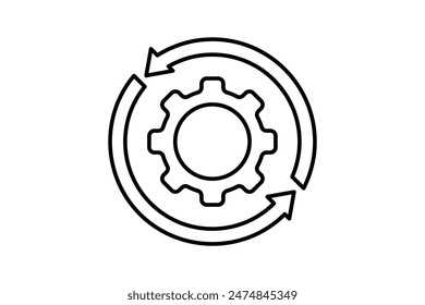 settings icon. icon related to action plan. suitable for web site, app, user interfaces, printable etc. line icon style. simple vector design editable