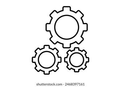 Configuraciones icon. icon relacionado con la configuración y configuración. adecuado para Sitio web, App, interfaces de usuario, imprimible, etc. estilo de iconos de línea. diseño de Vector simple editable