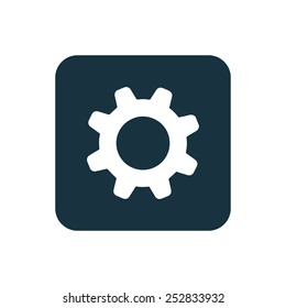 settings icon Rounded squares button, on white background 