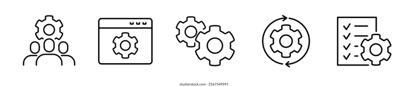 Settings icon set. Settings icon