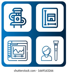 settings icon set. Collection of Slider, Blueprint, Settings, Tool icons