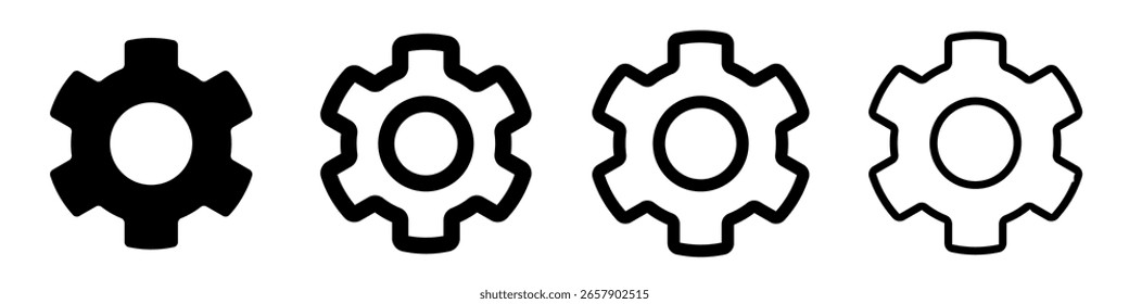Settings icon set. Gears icon set