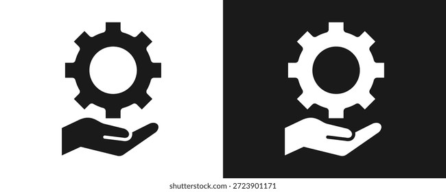 Conjunto De Iconos De Configuraciones Glifo En Fondo Blanco Y Negro