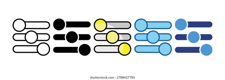 Settings Icon Set Multiple Style Collection