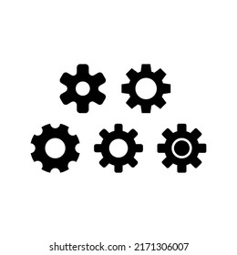 Settings Icon Set Vector Symbol Design Illustration