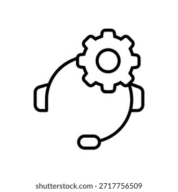 Icono de Configuraciones. Configurar signo de ilustración. Símbolo de Asistencia. Corregir o reparar el logotipo.
