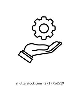 Icono de Configuraciones. Configurar signo de ilustración. Símbolo de Asistencia. Corregir o reparar el logotipo.