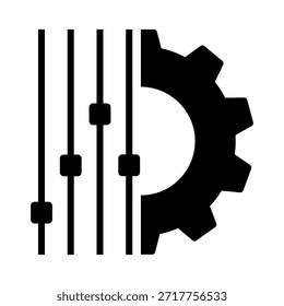 Icono de Configuraciones. Configurar signo de ilustración. Símbolo de Asistencia. Corregir o reparar el logotipo.