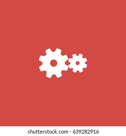 settings icon. sign design. red background
