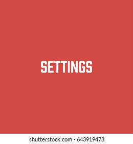 settings icon. sign design. red background